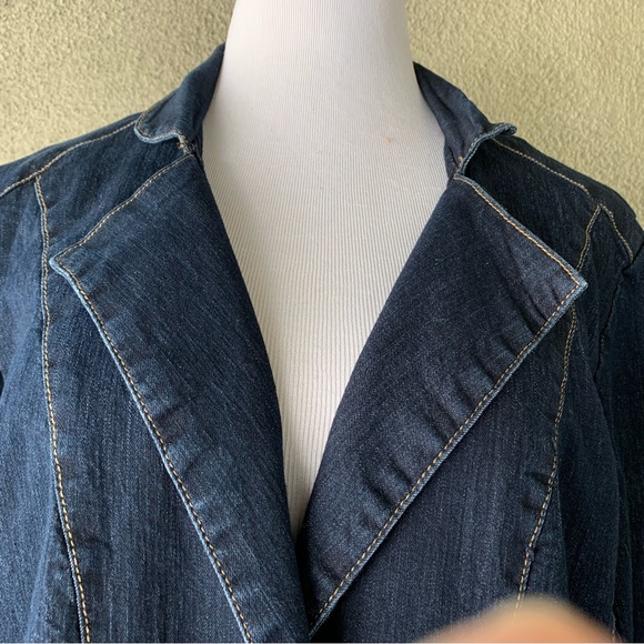 “Loom Loom Jeans” Dark Wash Denim Jean Jacket size 18W - Picture 4 of 12